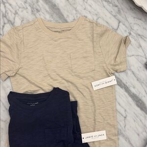 NWT - Janie and Jack Short Sleeve Tees - Navy size 12 - - other posted sep